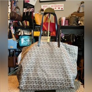 Fendi Tote Monogram Cloth with COA